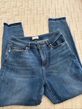 LOFT Women's Medium Blue Skinny Jeans with Raw Hem